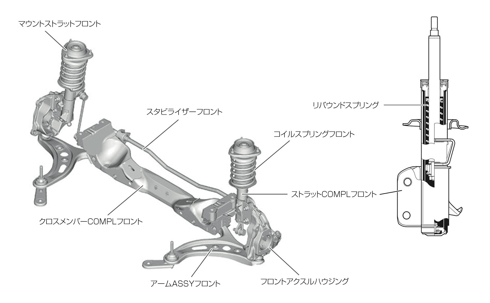 2代目ZD型BRZ フロントサスペンション