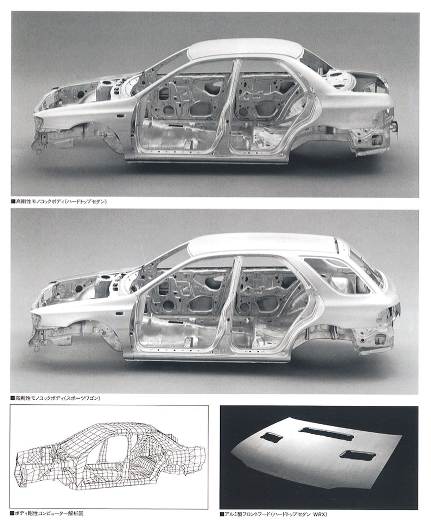 初代レガシィよりも28kgも軽量に仕上がったインプレッサのホワイトボディ。